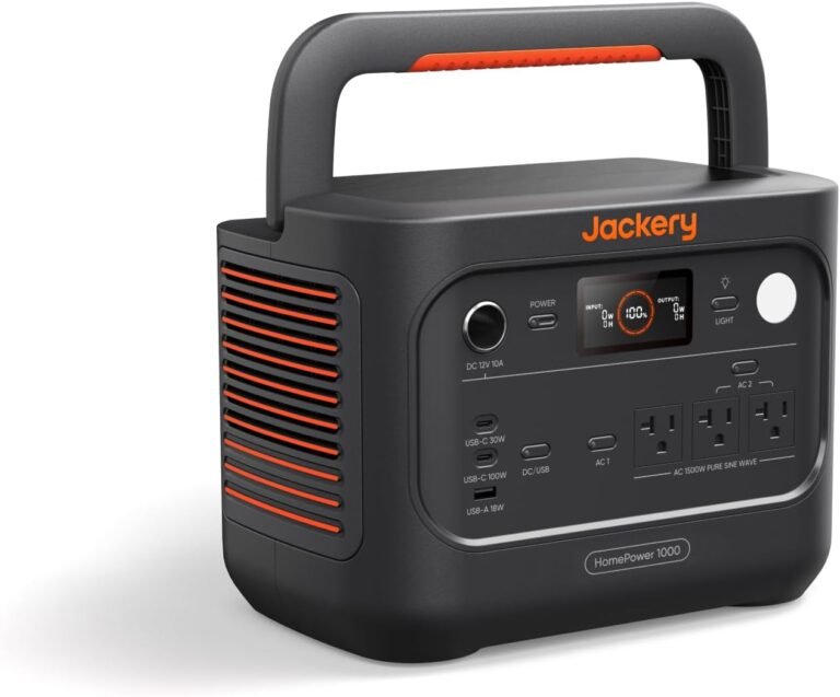 Jackery HomePower 1000 v2 Power Station,1024Wh,1500W | 10ms UPS Battery Backup, 3kV Surge Protection, LiFePO4 6000-Cycle, 50-Min Fast Charge, 100W USB-C, for Emergency, PC, Home
