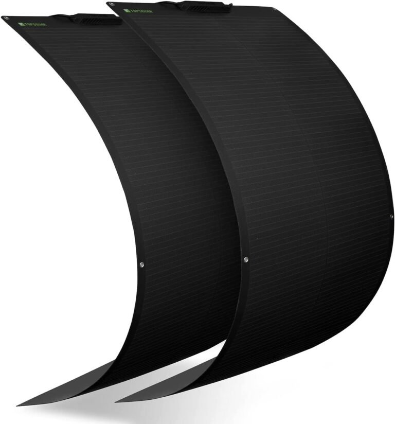Topsolar 2PCS 180W Semi-Flexible Solar Panel | Solar Panel Charger Off-Grid for RV Boat Cabin Van Car Uneven Surfaces