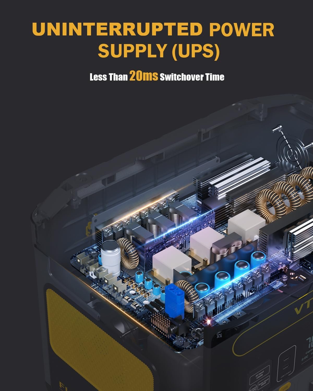 VTOMAN FlashSpeed 1500 Solar Generator, 1548Wh LiFePO4, 3000W peak ouput | Recharge 0-100% in 1H, UPS - Image 7