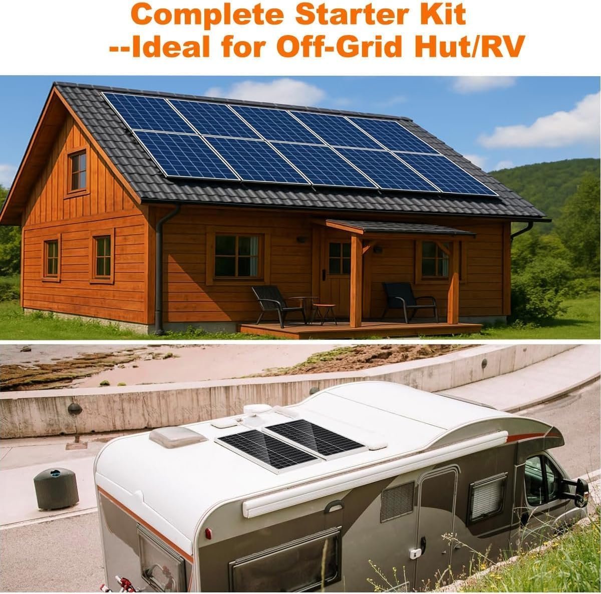 1.92KWH Complete Solar Panel Kit for RV Off Grid Solar System |2x100Ah LiFePO4 Lithium Batteries| 4x120W Mono Rigid Solar Panels |2000W Power Inverter|MPPT Controller|Trailer, Camper, Marine - Image 7