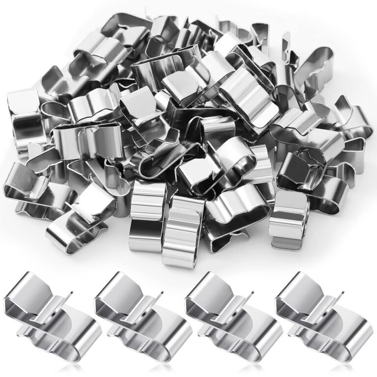 Zhengmy 50 Pcs Trailer Frame Wire Clips Stainless Steel Metal Cable Clips | 22.5 mm/ 0.89 Inch,Solar Panel Double Wire Clamps,Trailer Clamps,Rust-proof for PV Wiring Boat Cable Management