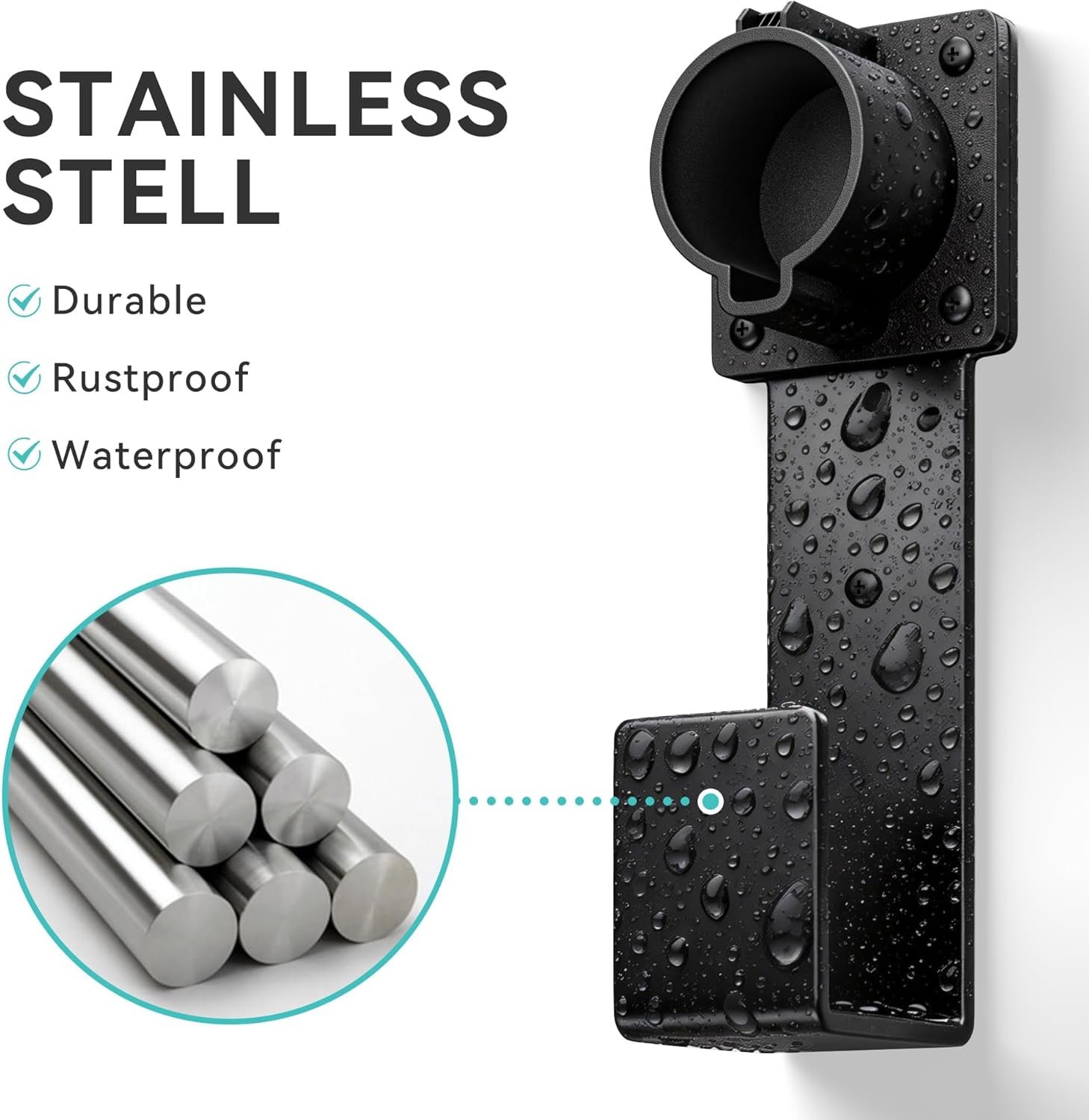 EV Charger Holder-J1772 Connector, Nozzle Holster Dock and J-Hook Combination, EV Cable Holder Wall-Mount Electric Vehicle Charger. - Image 7