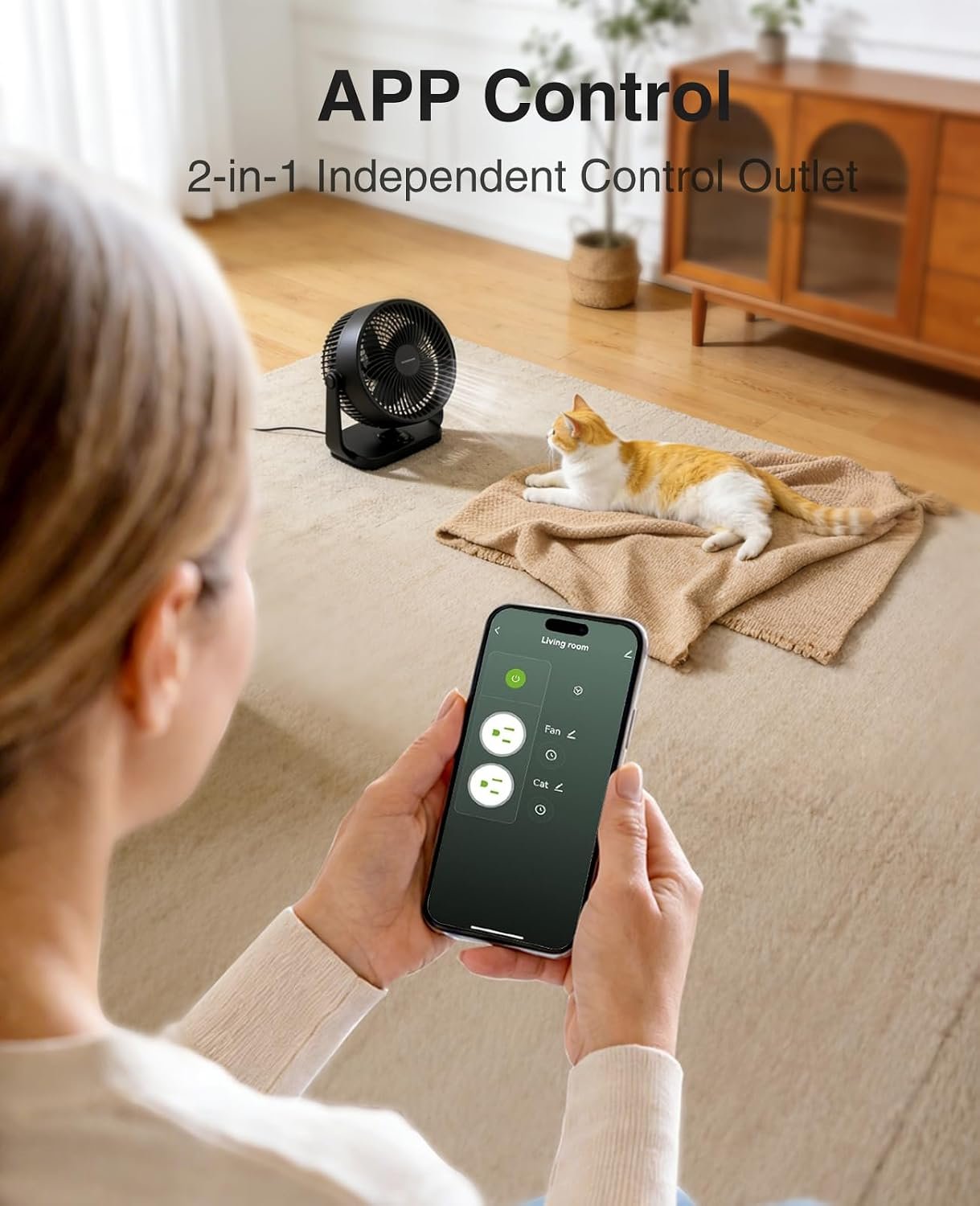 Dual Smart Plug 15A, GHome Smart Plugs Work with Alexa and Google Home, 2-in-1 Compact Smart Outlet Timer with APP Remote Control, 2.4GHz Wi-Fi Only, No Hub Required, FCC Listed, 2 Pack - Image 3