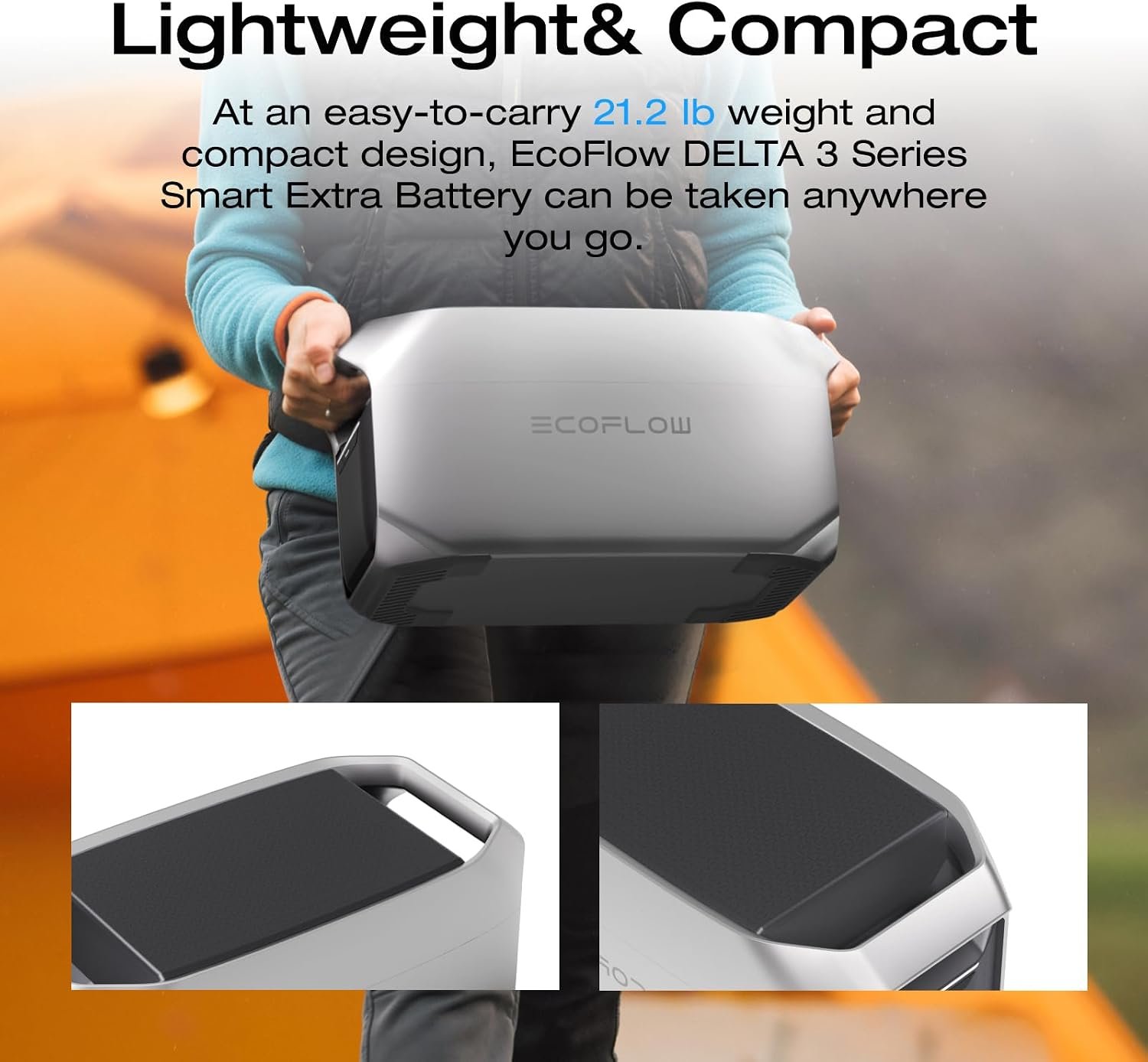EF ECOFLOW Portable Power Station DELTA 3 Plus 1024Wh with Extra Battery | Expand Capacity from 1024Wh to 2048Wh, 1800W AC/140W USB-C Output, Solar Generator for Emergency, Home Backup, Camping - Image 3