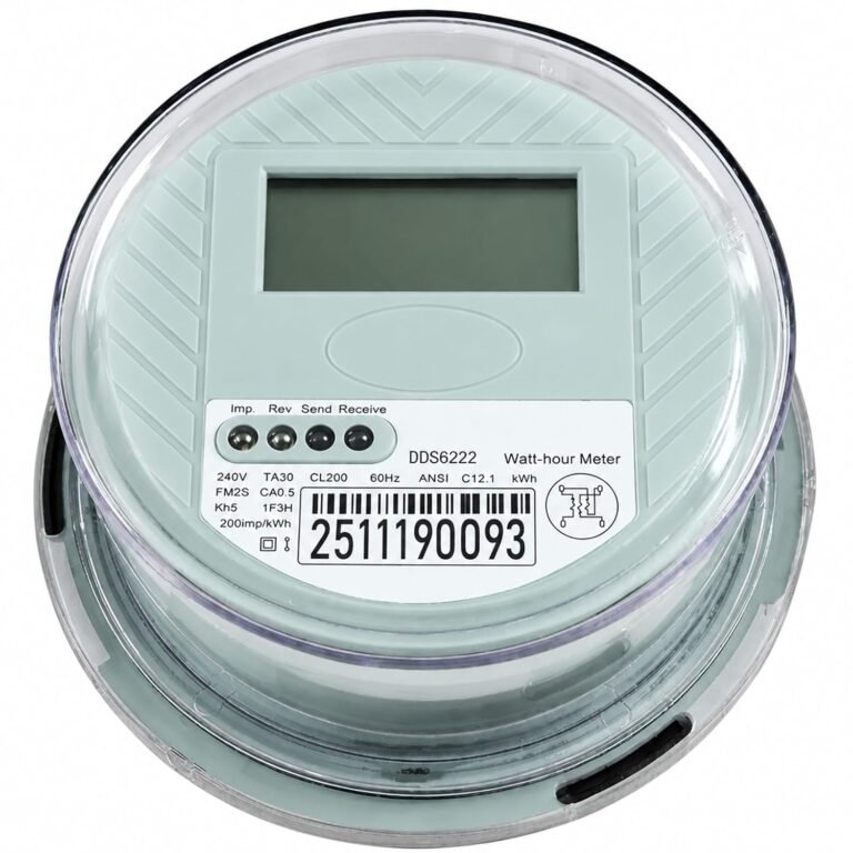 240V KWH Watt Meter - Electricity Usage Monitor | 1P3W (2 Hot wire, 1 Neutral), CL200 ANSI C12.1, 4-Jaw, Large LCD Backlight Display for Home & RV Power Consumption Monitoring