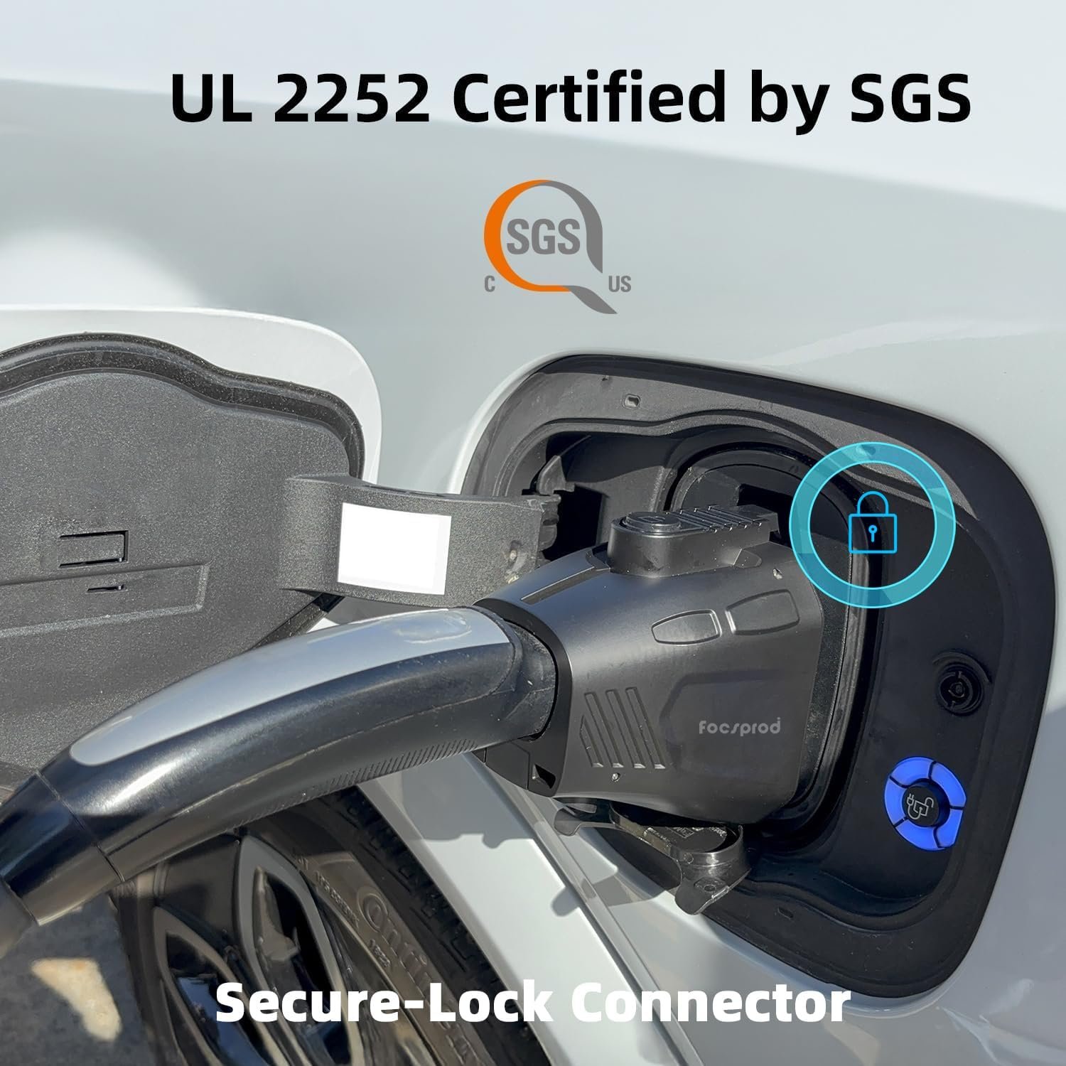 FOCSPROD for NACS to CCS Adapter with Interlock, Max 500A 1000V Fast Charge for Tesla Supercharger Adapter, CCS1 Electric Vehicle Charger Compatible with Tesla Superchargers -UL 2252 - Image 2