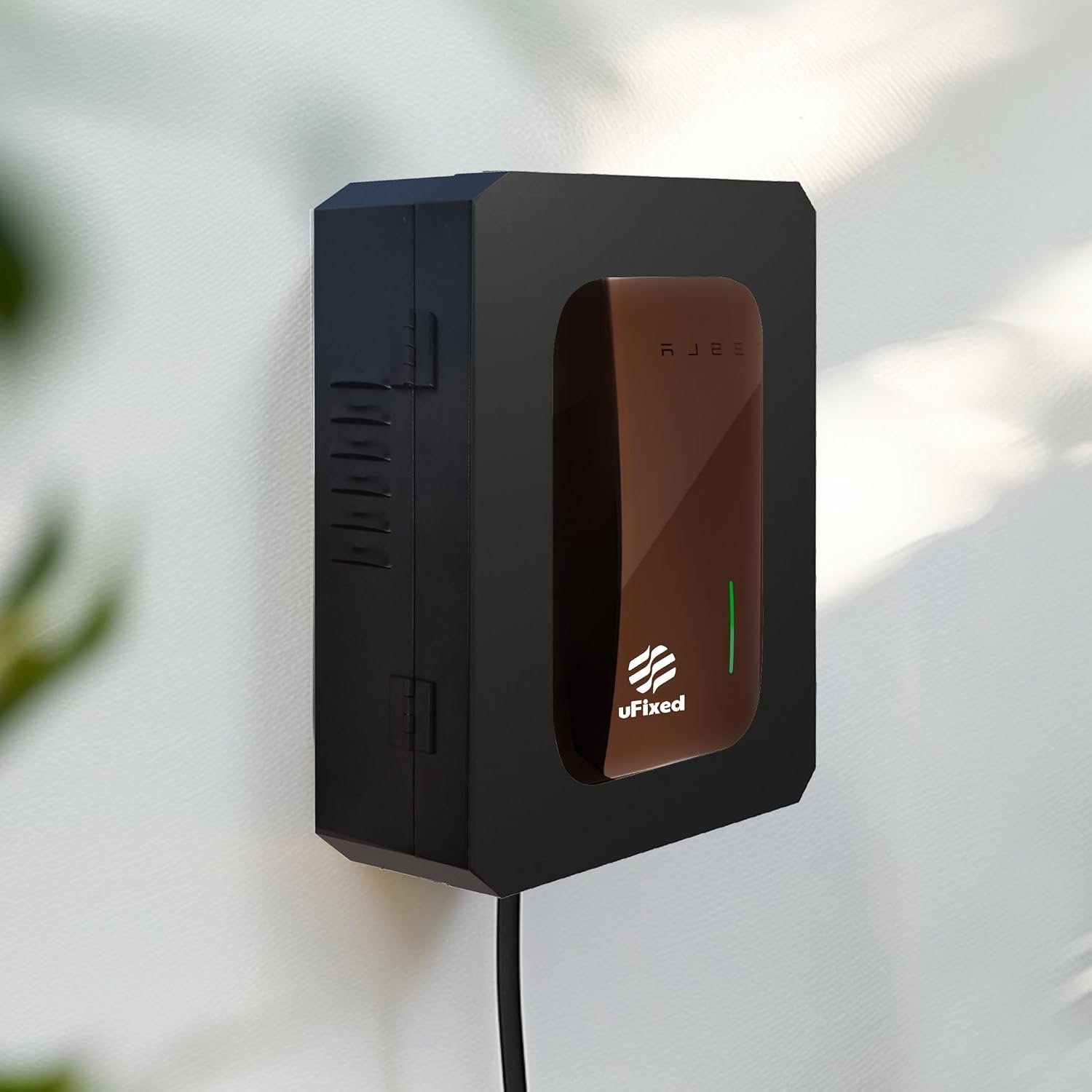 Outdoor EV Charger Enclosure with Lock, Weatherproof Metal Wall Box for Tesla Wall Connector and ChargePoint Charger, Visible Window, Easy Installation, Black - Image 9
