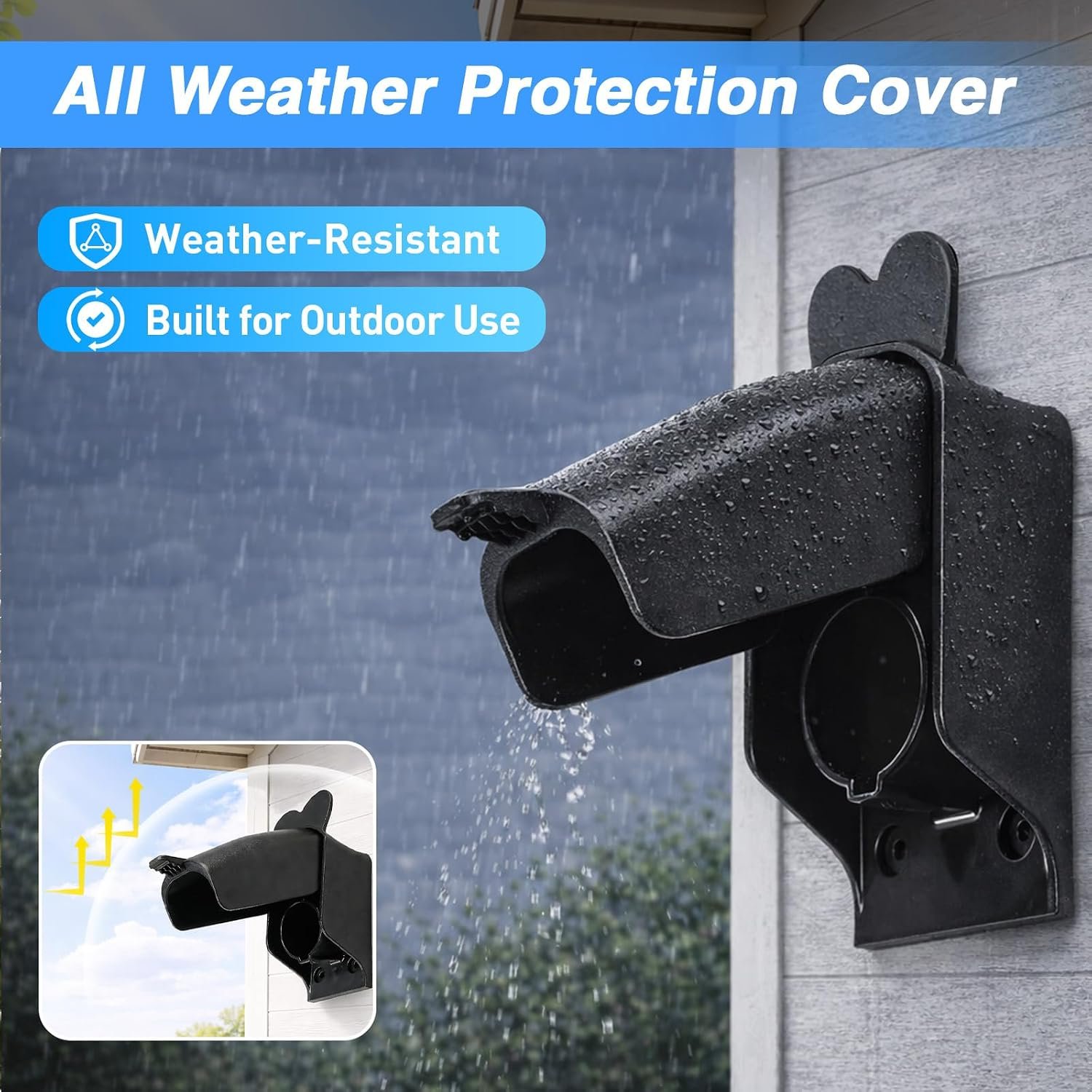 EV Charger Holster Dock, EV Charger Holder Wall Mount Kit Compatible with SAE J1772 Connector, EV Charger Cable Holder for Electric Vehicles - Image 3