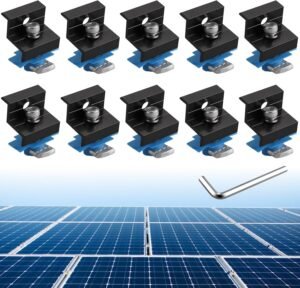 Anbte 10Pcs Solar Panel End Clamps ...