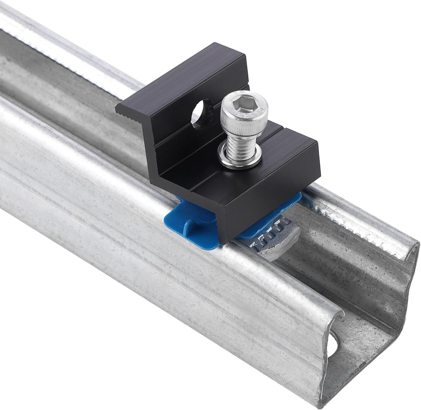 10-Pack Solar End Clamps for 1-5/8" Strut Channel | Universal Fits 30-35mm Frames,Heavy-Duty Aluminum Solar Mounting Kit for Roof/Ground Mounts with Hardware,Solar Installation - Image 7