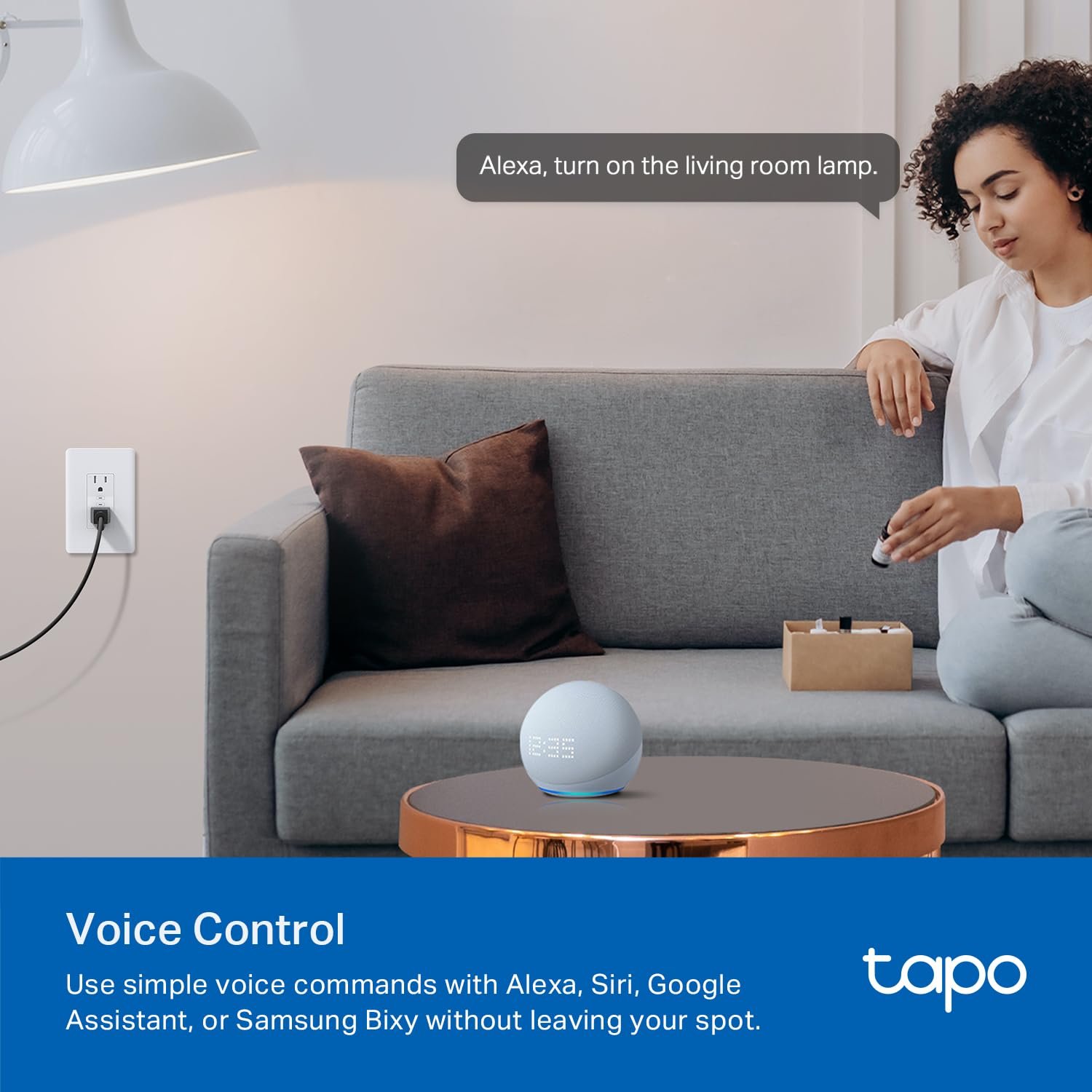 Tapo Smart Plug, Wi-Fi in-Wall Outlet, P210M, Matter Compatible | Energy Monitoring, 15A/1800W Max, Works with Alexa, Apple Home, Google Home, SmartThings, Voice/Remote Control, ETL Certified - Image 7