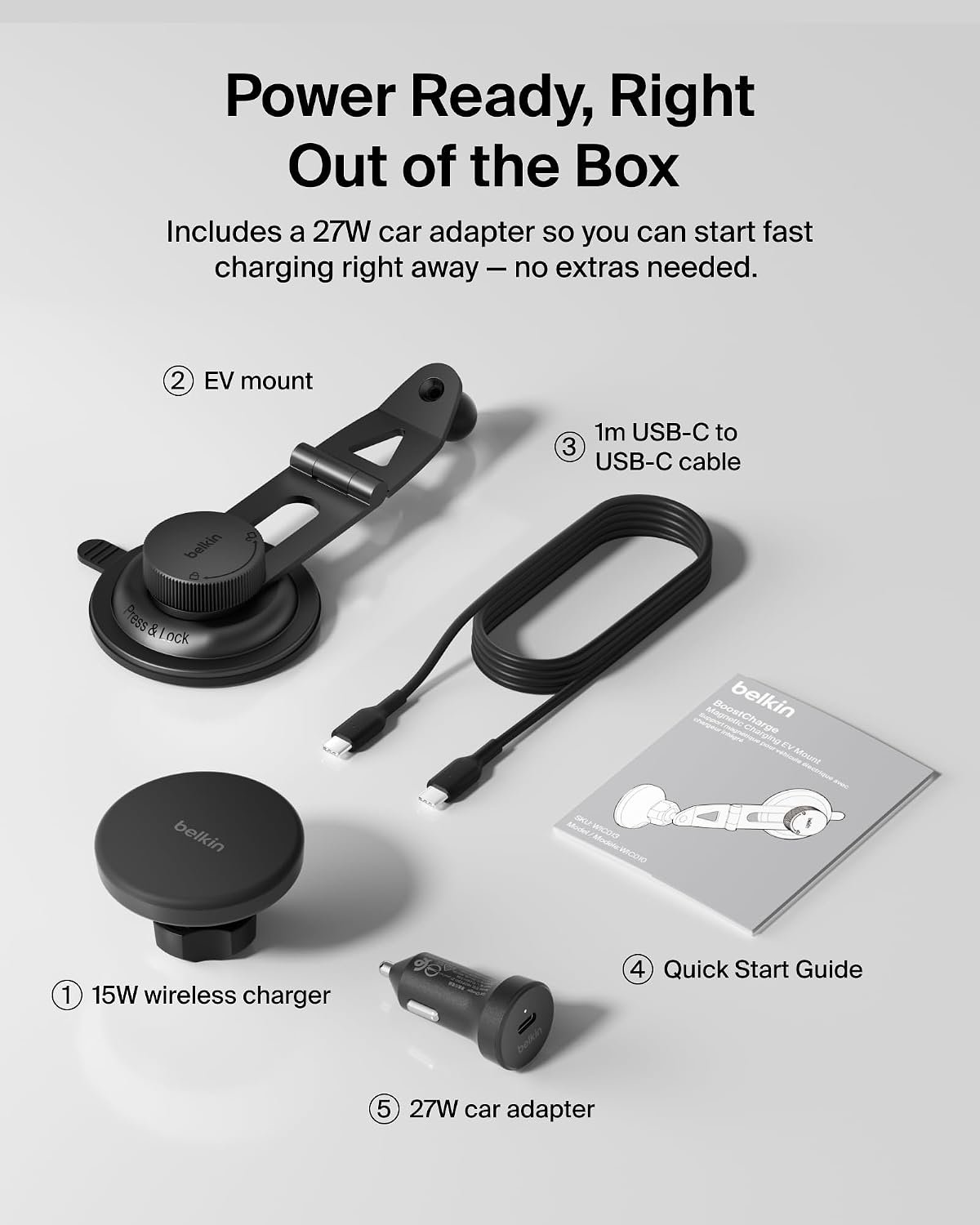 Belkin Qi2 15W Magnetic Wireless Mount for Tesla, Fast Charging Car Charger | MagSafe Compatible, iPhone 15/16/17, Samsung Galaxy S26, AirPods, iPads, MacBook, Chromebook, Car Phone Charger - Image 10