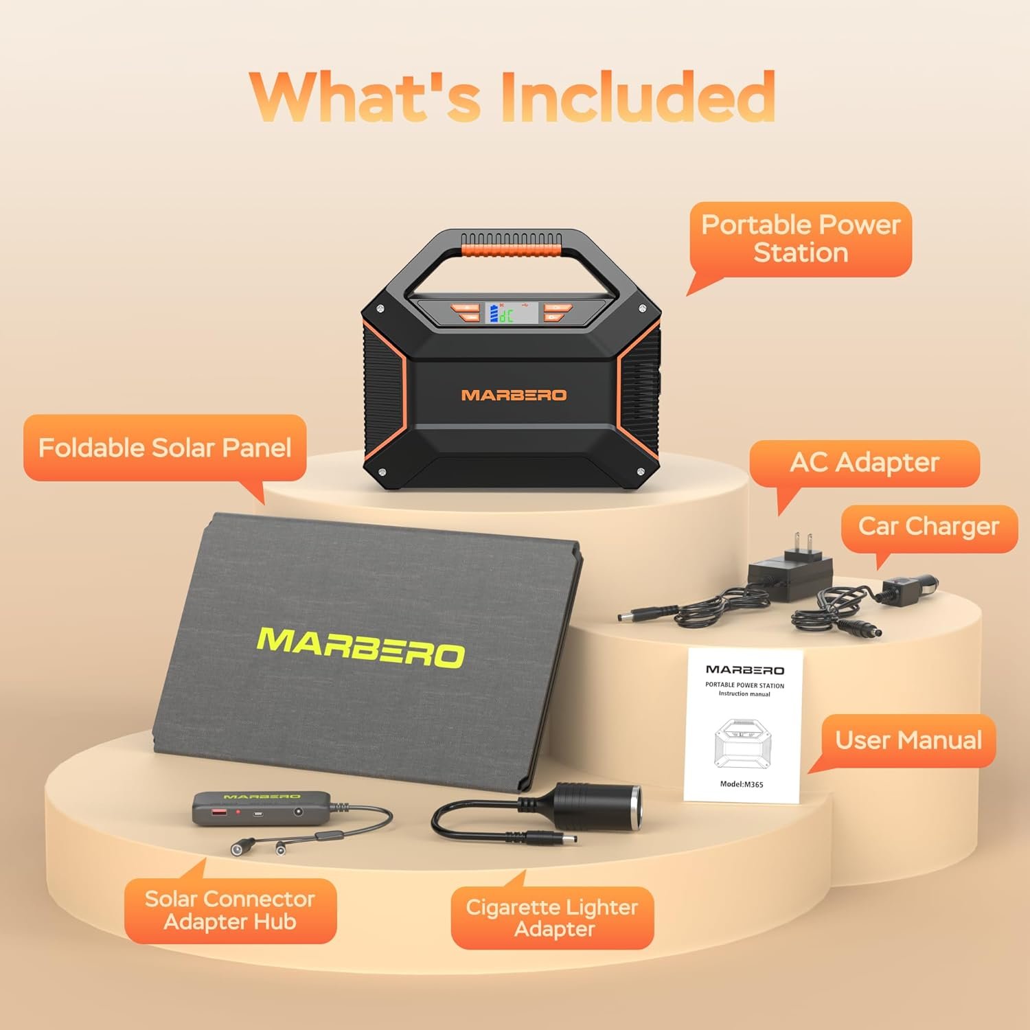 MARBERO 155Wh Solar Generator with Solar Panel Included 30W Solar Panel Kit | Solar Powered Generator 150W Surge Portable Power Station with Solar Panel for Camping Home Emergency Blackout Outdoor Hiking - Image 9