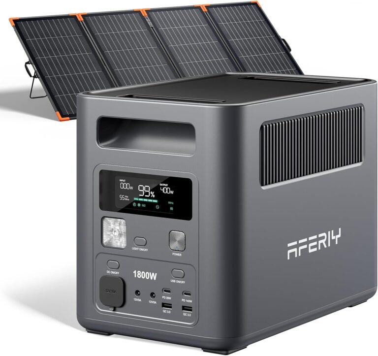 AFERIY Portable Power Station 1024Wh&400W Bifacial Solar Panel,Generator