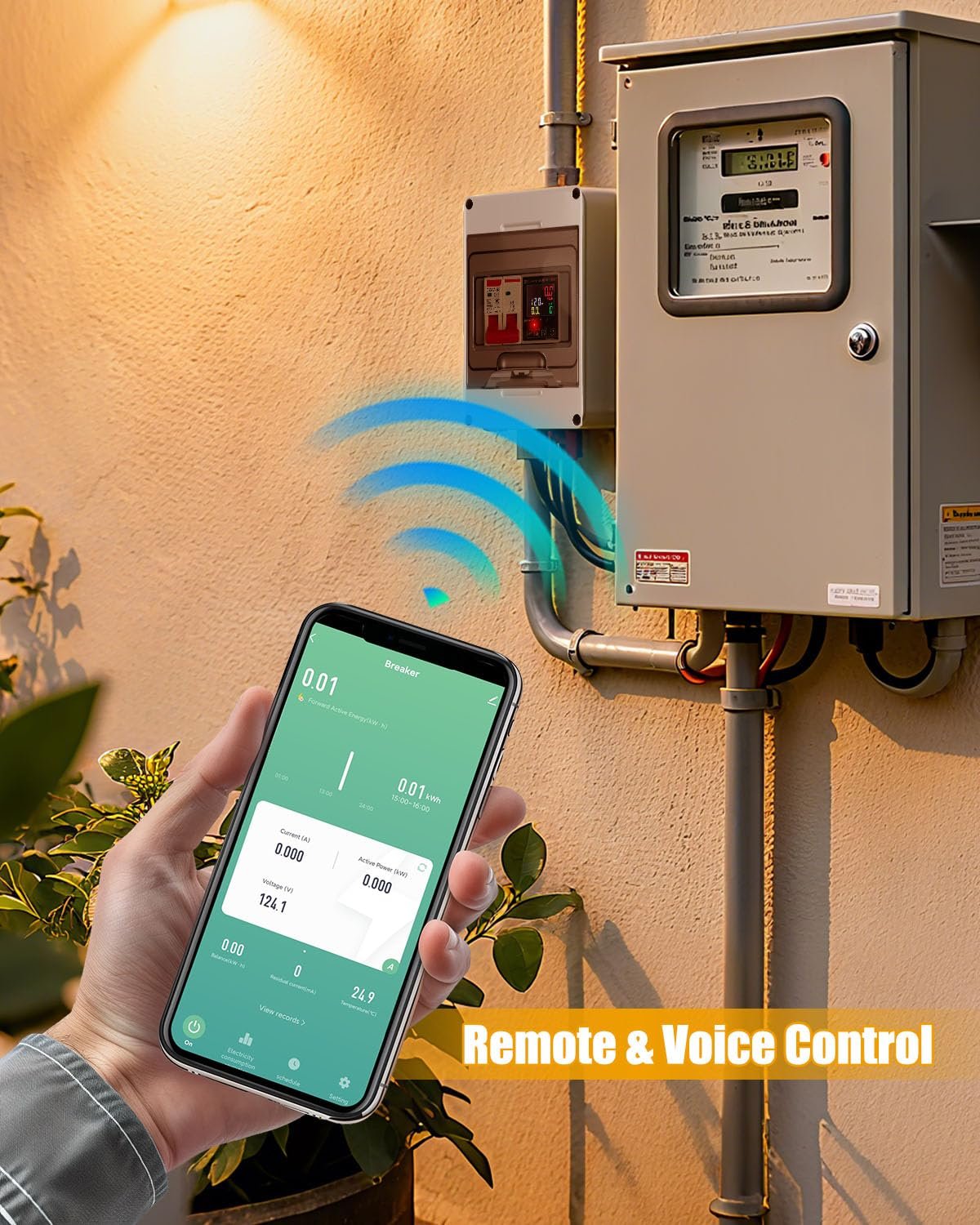 Smart Energy Monitor Box, 63A Circuit Breaker Power Consumption Monitoring | AC100-250V, Overload Protection for Home Electrical Systems with App & Voice Control, Timer Function - Image 4