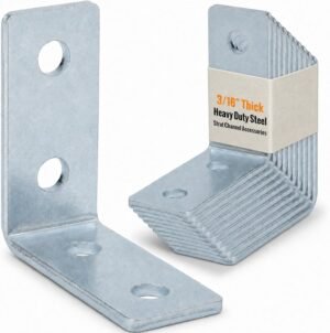 10 Pack 4-Hole L Bracket, Strut Cha...