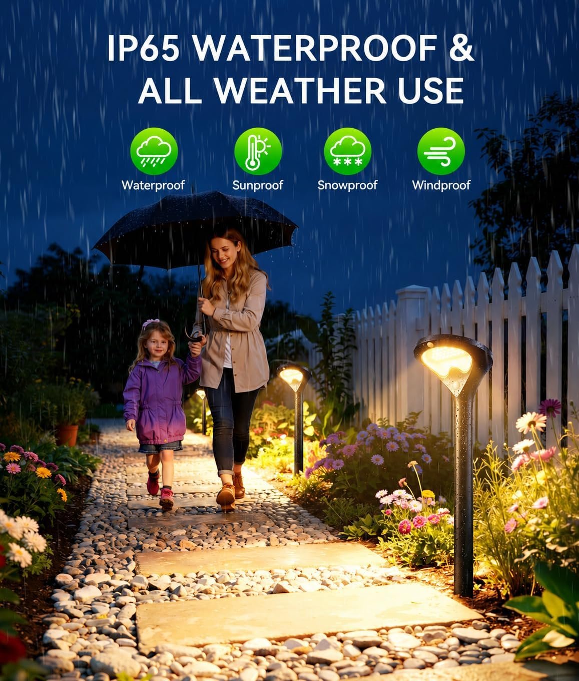ELECLINK Solar Pathway Lights Outdoor with Motion Sensor, 6 Pack Security Solar Garden Lights, 400LM Bright LEDs, Larger Glass Panel, 3 Modes Waterproof Path Lights for Yard Patio Walkway Driveway - Image 8
