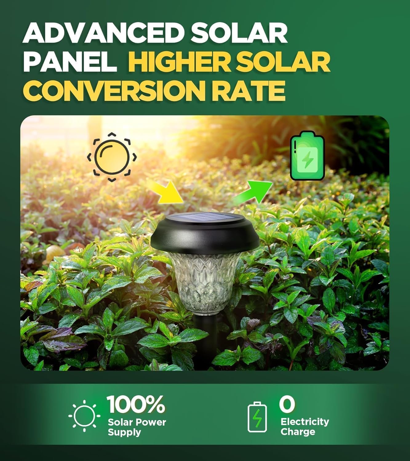 10 Pack Ultra Bright Solar Lights Outdoor Waterproof, from Dusk to Dawn Up to 12H Outdoor Solar Lights, Auto On/Off Solar Powered Garden Pathway Lights, Landscape Lighting Decorative for Yard, Patio - Image 6