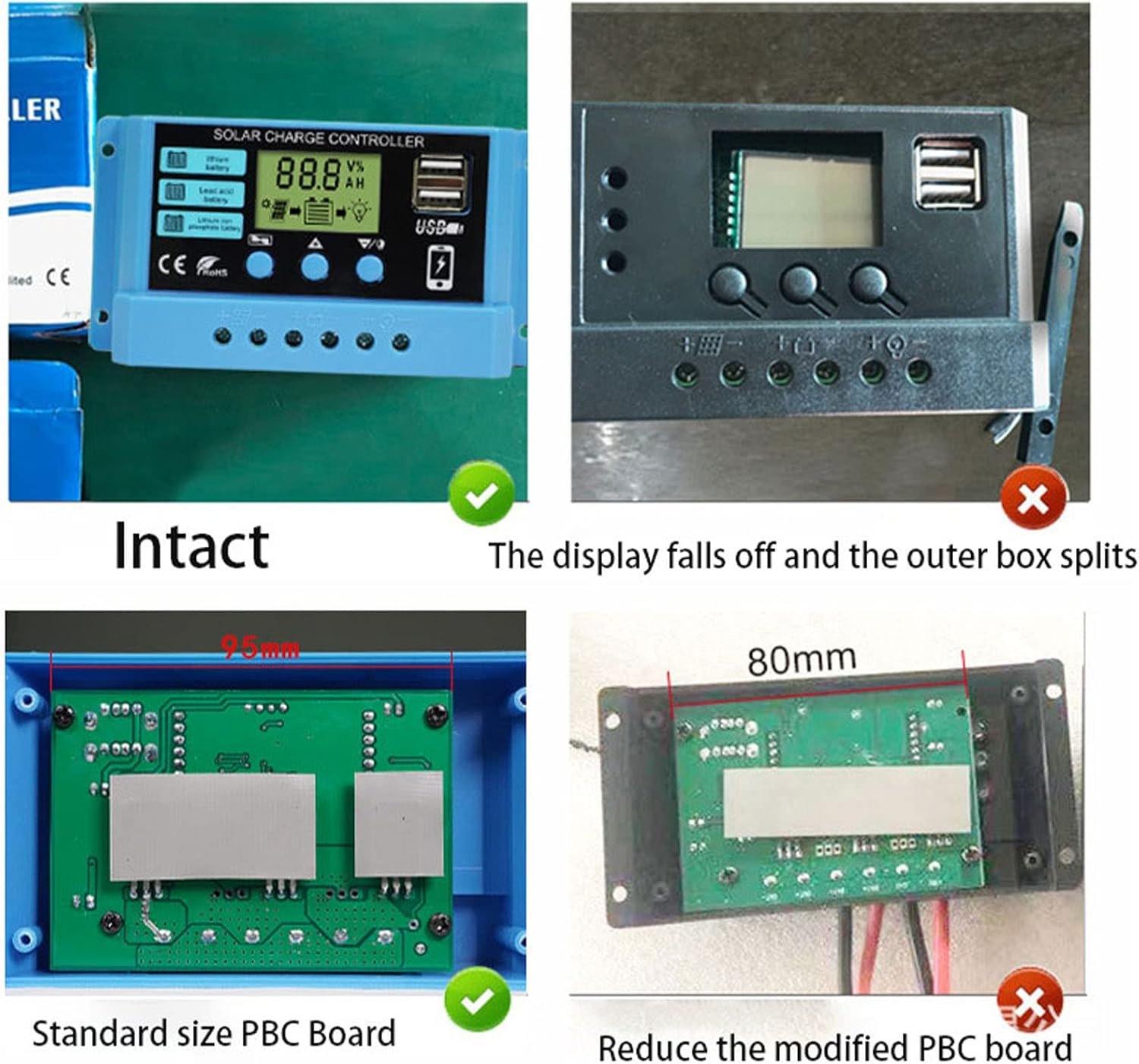 Peidesi PWM 30A Solar Charge Controller 12V 24V PV Regulator for Lifepo4 Lithium Gel Lead Acid for 100W 200W 300W Solar Panel LCD Display Dual USB 5V Output - Image 7