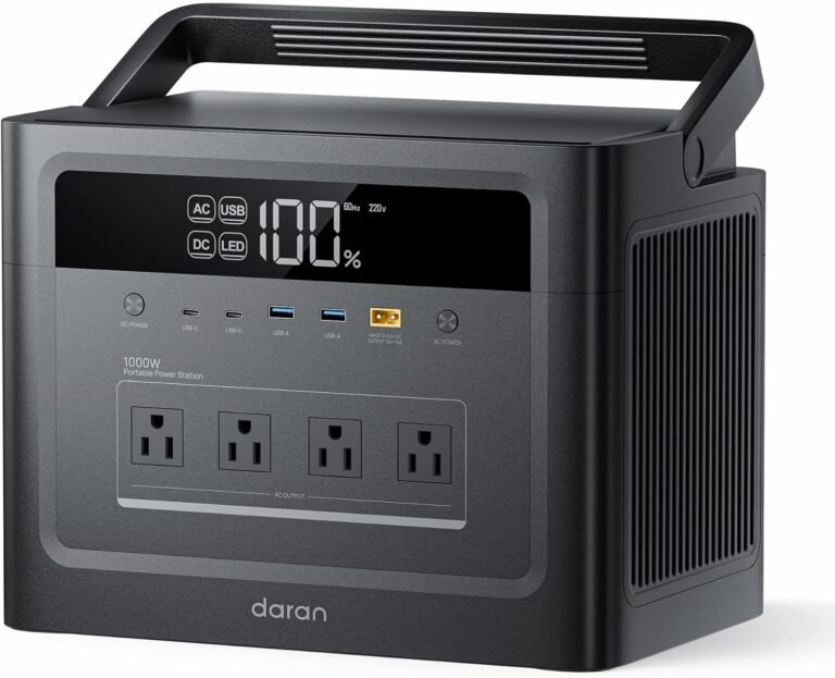 Portable Power Station 2000W Surge, Solar Generator 1000W, 960Wh | 100W USB-C PD Output & AC 4 Outlet, 110V LiFePO4 Battery, Fast Charging for Home Backup, Camping & RV (Solar Panel Optional)