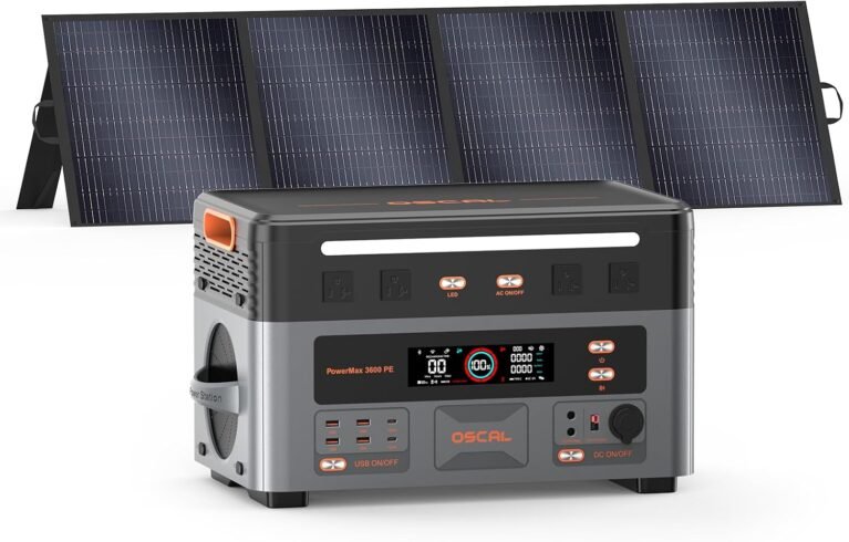OSCAL 3600W Portable Power Station PowerMax 3600 PE with 200W Solar Panel