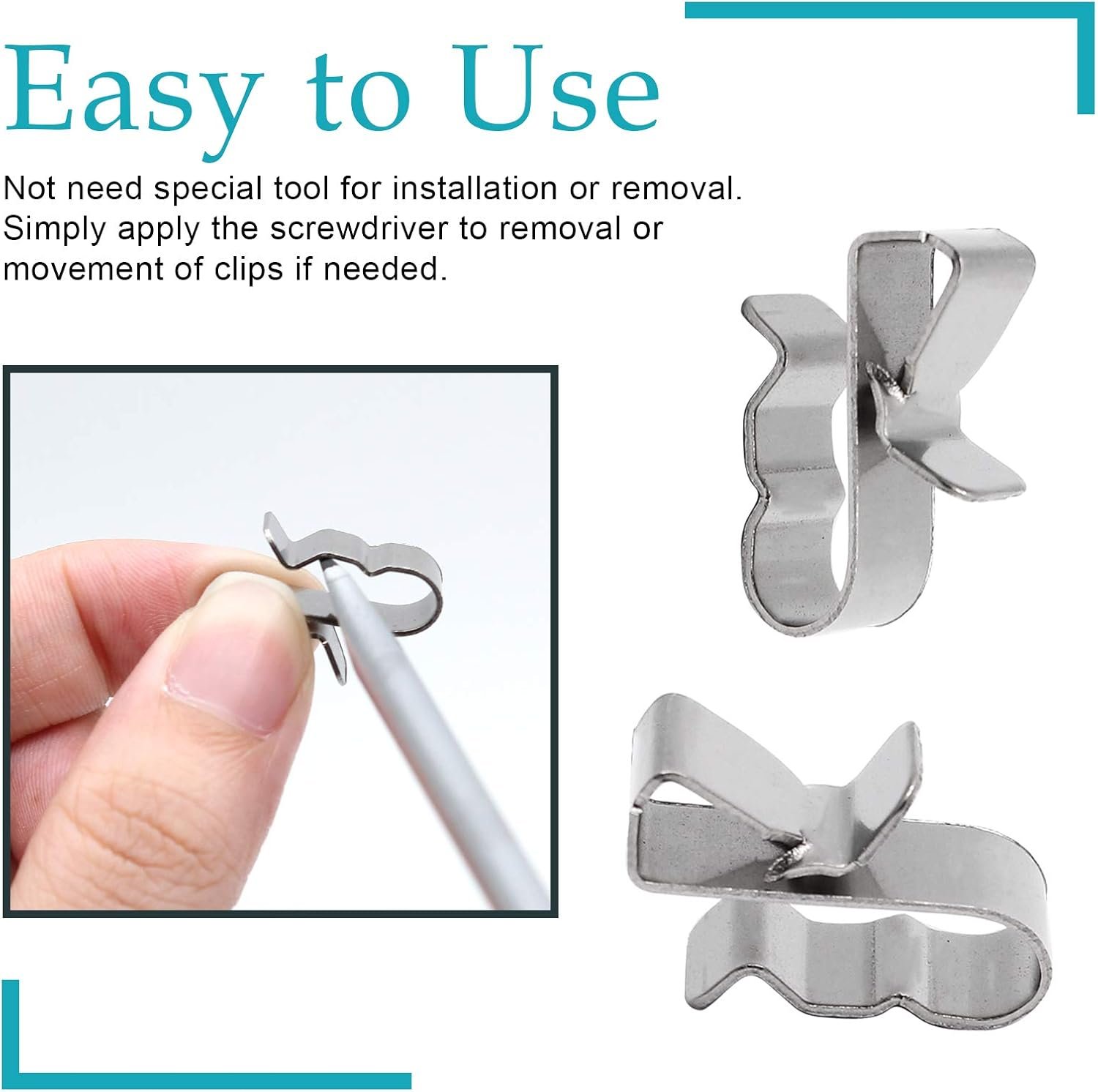 Solar Panel Cable Clips, Stainless Steel, 0.85"/22mm, 60pcs | Trailer Wire Clips - Image 6