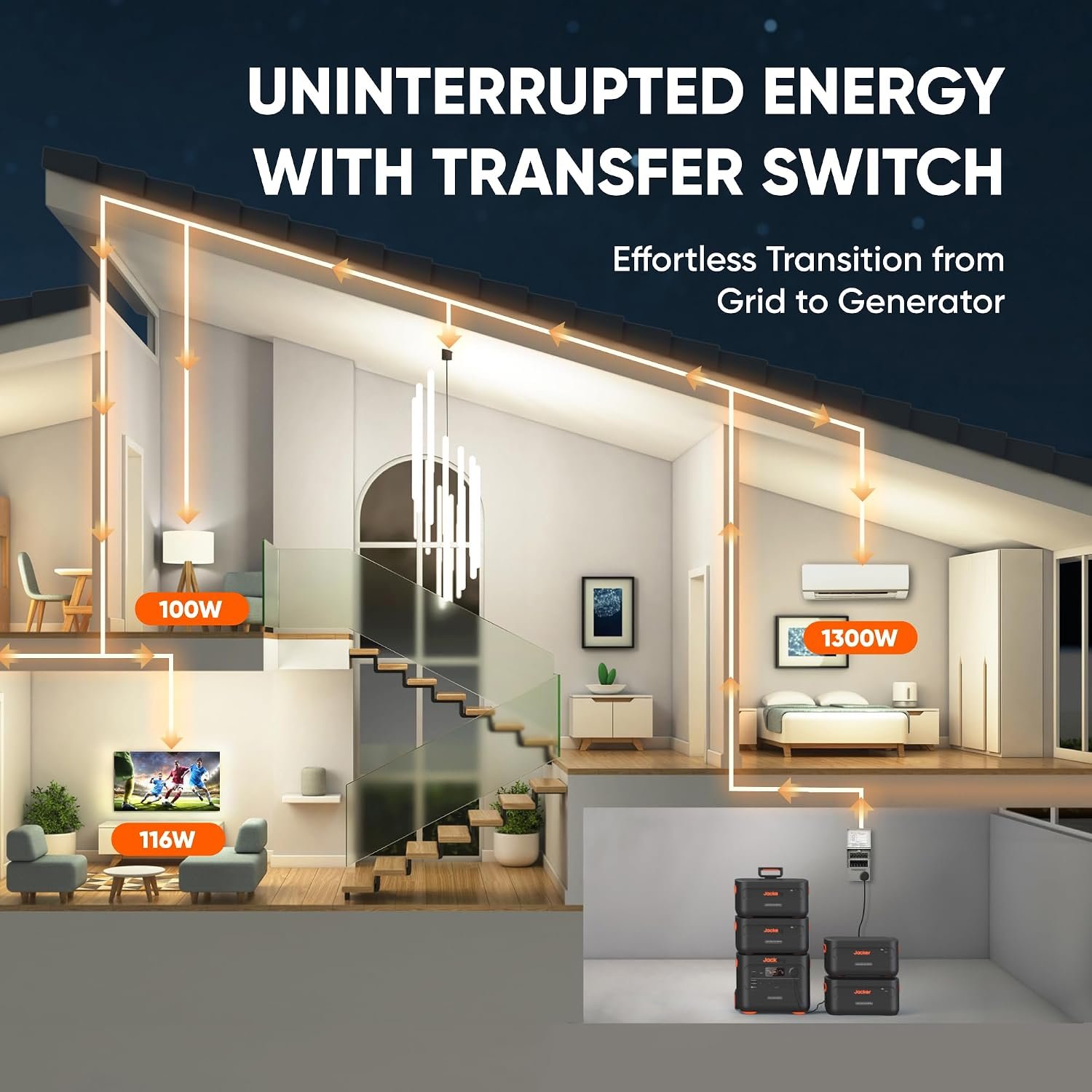 Jackery Explorer 2000 Plus and Extra Battery & 2x200W, 4085Wh, 3000W Output | LiFePO4, 10-Year Lifespan, Expandable to 24kWh, UPS Home Backup, for Camping, RV, Emergency - Image 8
