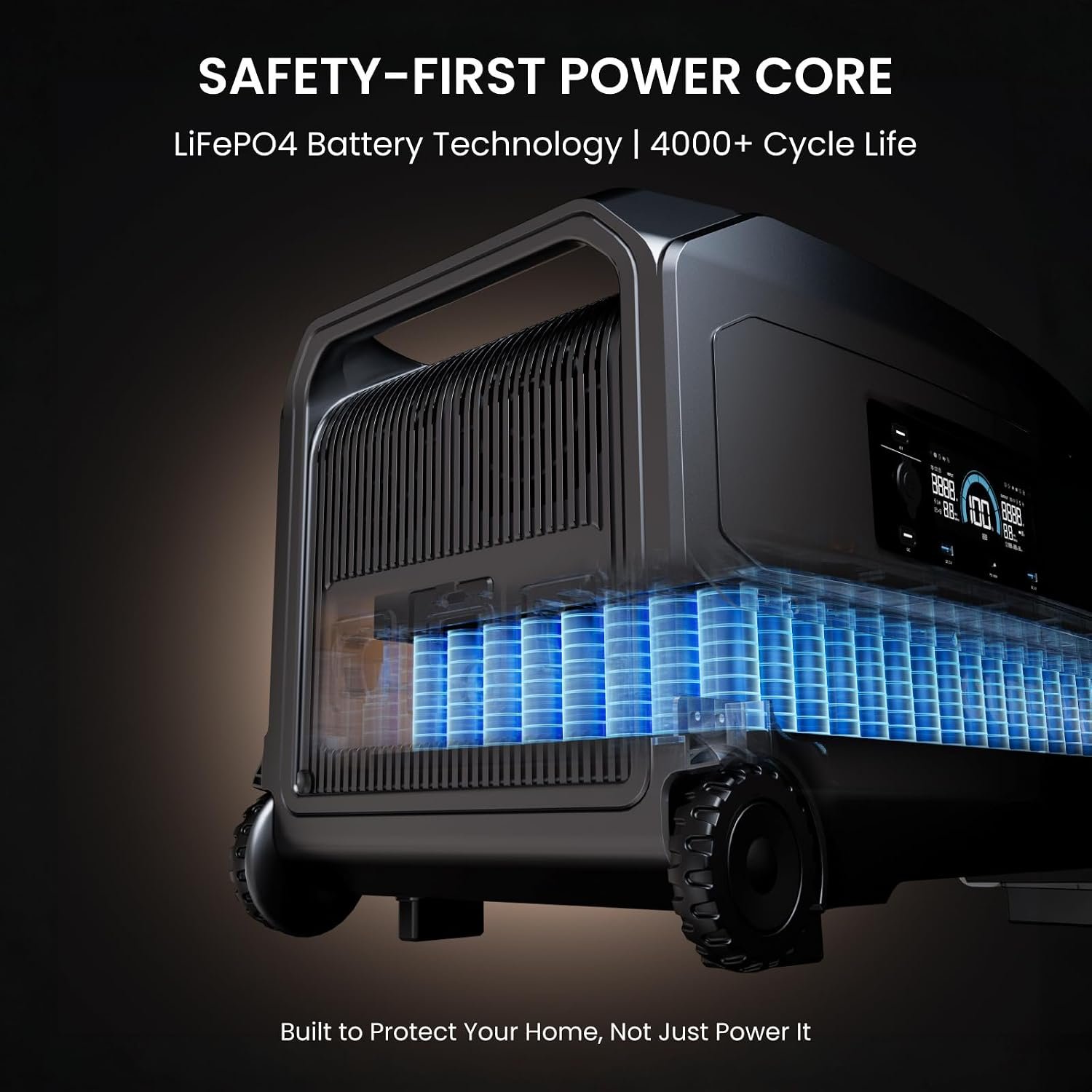OUPES Guardian 6000 V2 Portable Power Station 4608Wh, 6000W Solar Generator | 120V/240V Output, Expands to 41kWh, Native RV Plugs, LiFePO4 Battery, Transfer Switch Ready, APP Control, UPS, OTA Ready - Image 8