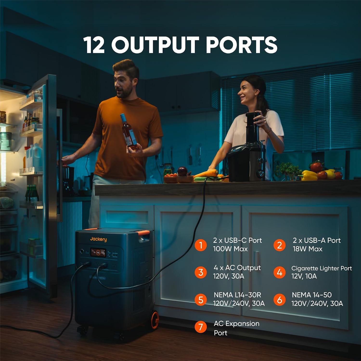 Jackery Solar Generator 5000 Plus and 500W Panels, 5040Wh, 7200W Output | LiFePO4, 120V/240V Output, for Home Battery Backup, Power Outages - Image 8