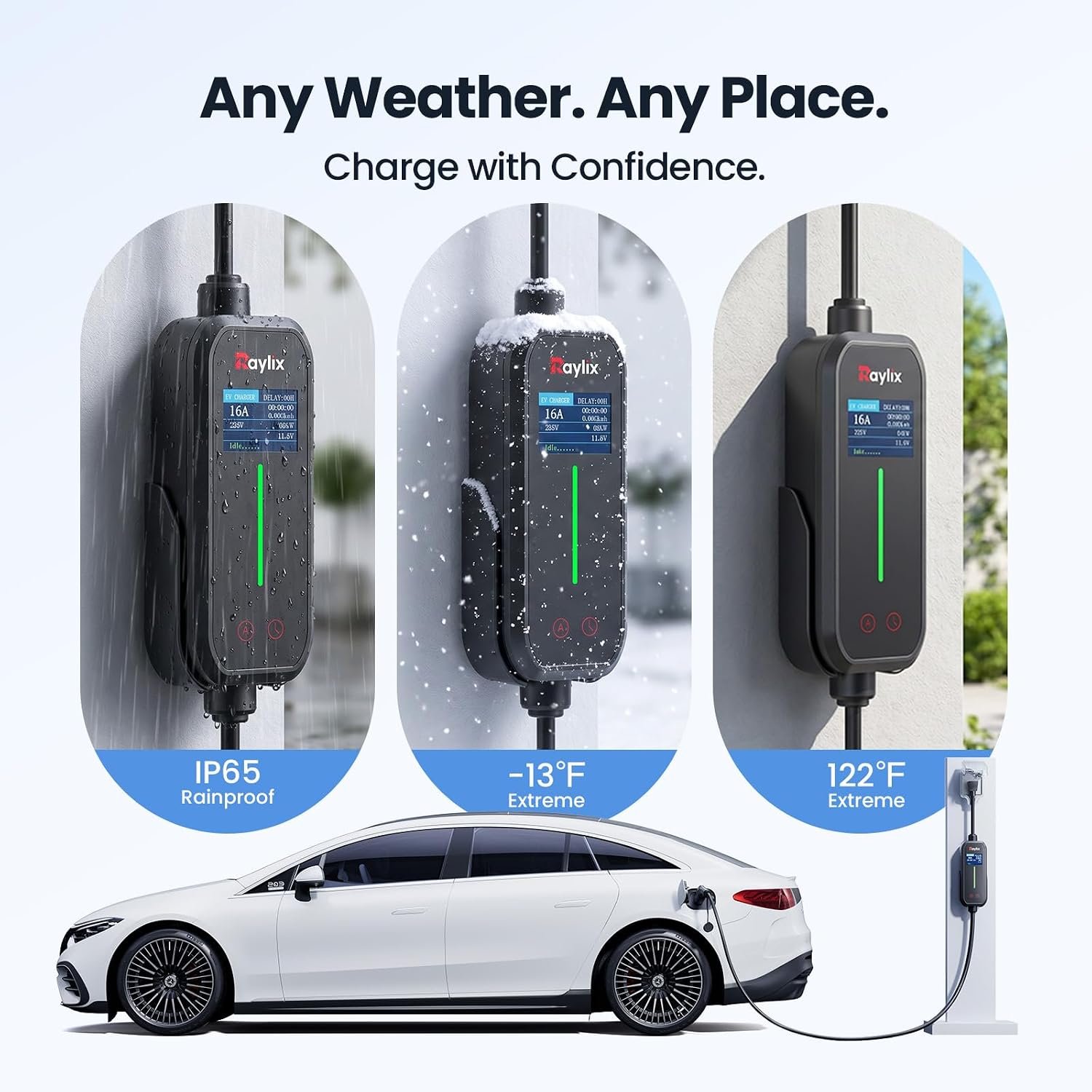 2026 Upgraded Level 1&2 EV Charger for ALL J1772 EV, NEMA5-15/6-20Plug | Adjustable Current& Timer, 8-16A, 110-240V, 21Ft Charging Cable, Electric Car Charger, Portable/Home EV charger/Charging Cord - Image 7