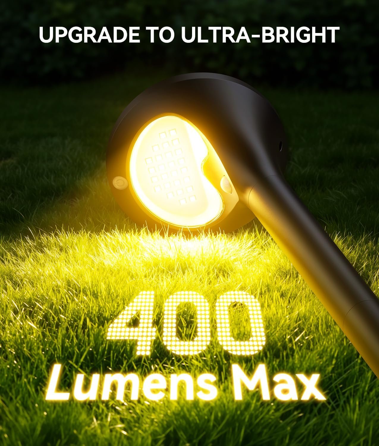 ELECLINK Solar Pathway Lights Outdoor with Motion Sensor, 6 Pack Security Solar Garden Lights, 400LM Bright LEDs, Larger Glass Panel, 3 Modes Waterproof Path Lights for Yard Patio Walkway Driveway - Image 3