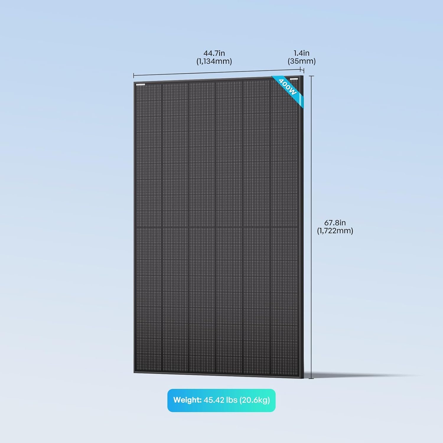 Renogy Bifacial Solar Panel 800W N-Type 16BB, 25% High-Efficiency | 2PCS 400 Watt Solar Panels, Double-Side Design PV Module for Home Rooftop Farm Shed Camper Marine Off-Grid - Image 12