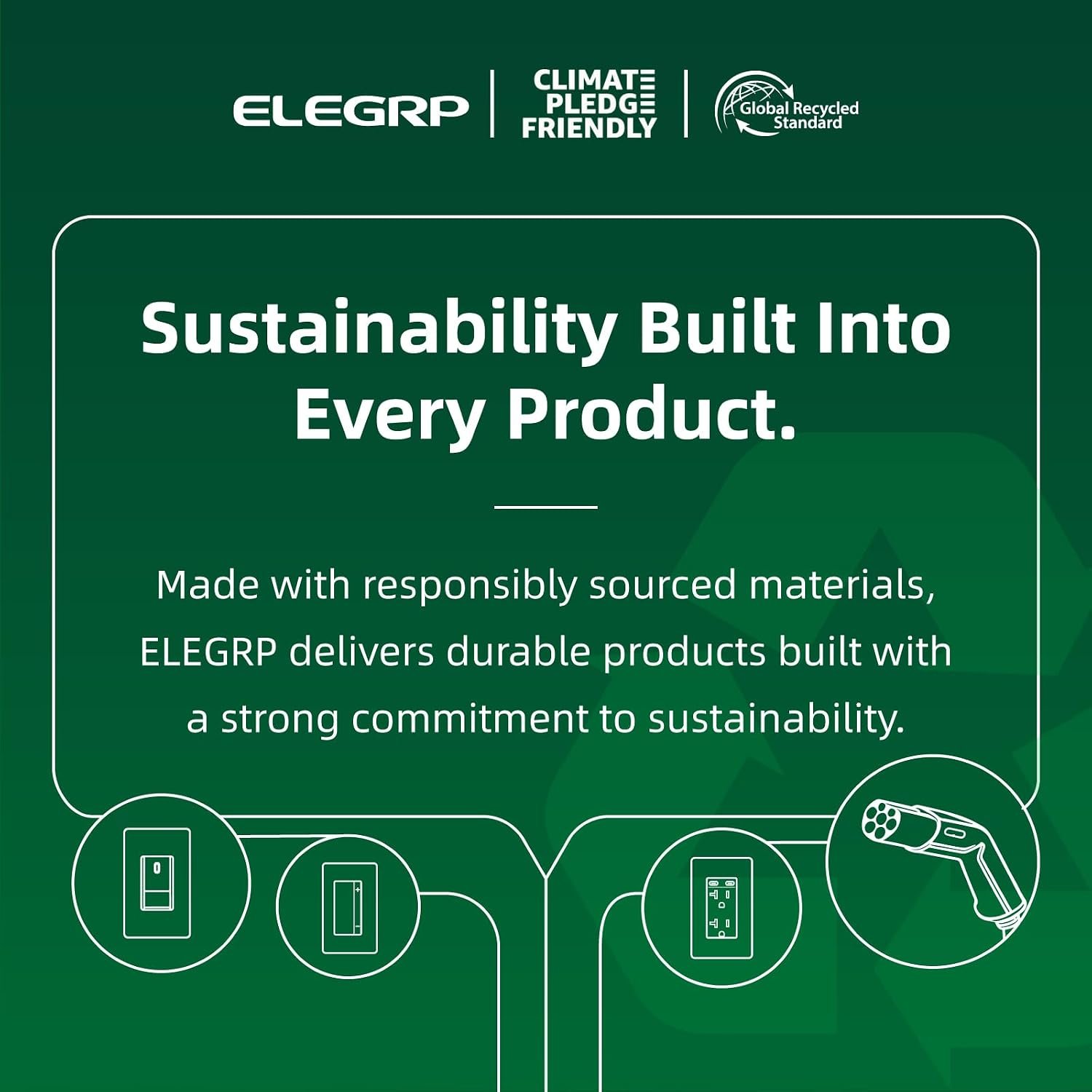 ELEGRP Level 1/2 EV Charger, 16 Amp, Portable J1772 Charger, 25FT Cable, NEMA 6-20 & 5-15 Adapter, Electric Car Charger 110V-240V for BEVs PHEVs, PBE & LRC Technology - Image 9