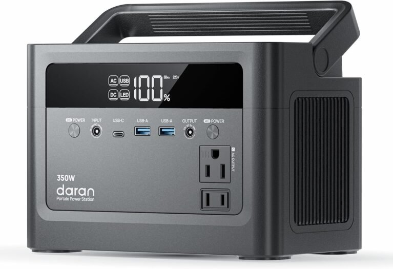 2026 Portable Power Station 700W Surge, 288Wh LiFePO4 Battery Backup, Power Bank with AC Outlet 350W/110V, Solar Generator Fast Charging for Camping Essentials, Hurricane Emergency, Home, Road Trips