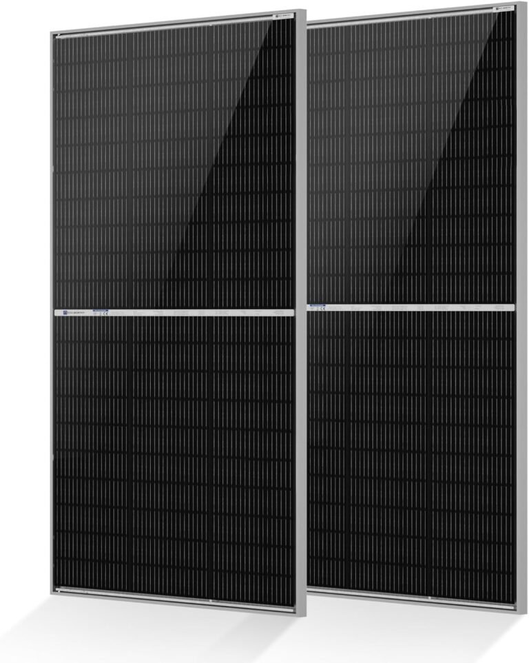 ECO-WORTHY N-Type 18BB 2Pcs 195 Watt Solar Panel, 25% High-Efficiency | 6-Zone Matrix Anti-Shade Design, Bifacial 18 Volt Monocrystalline, Ideal for RV Marine Roof Farm Home Off-Grid Syatems