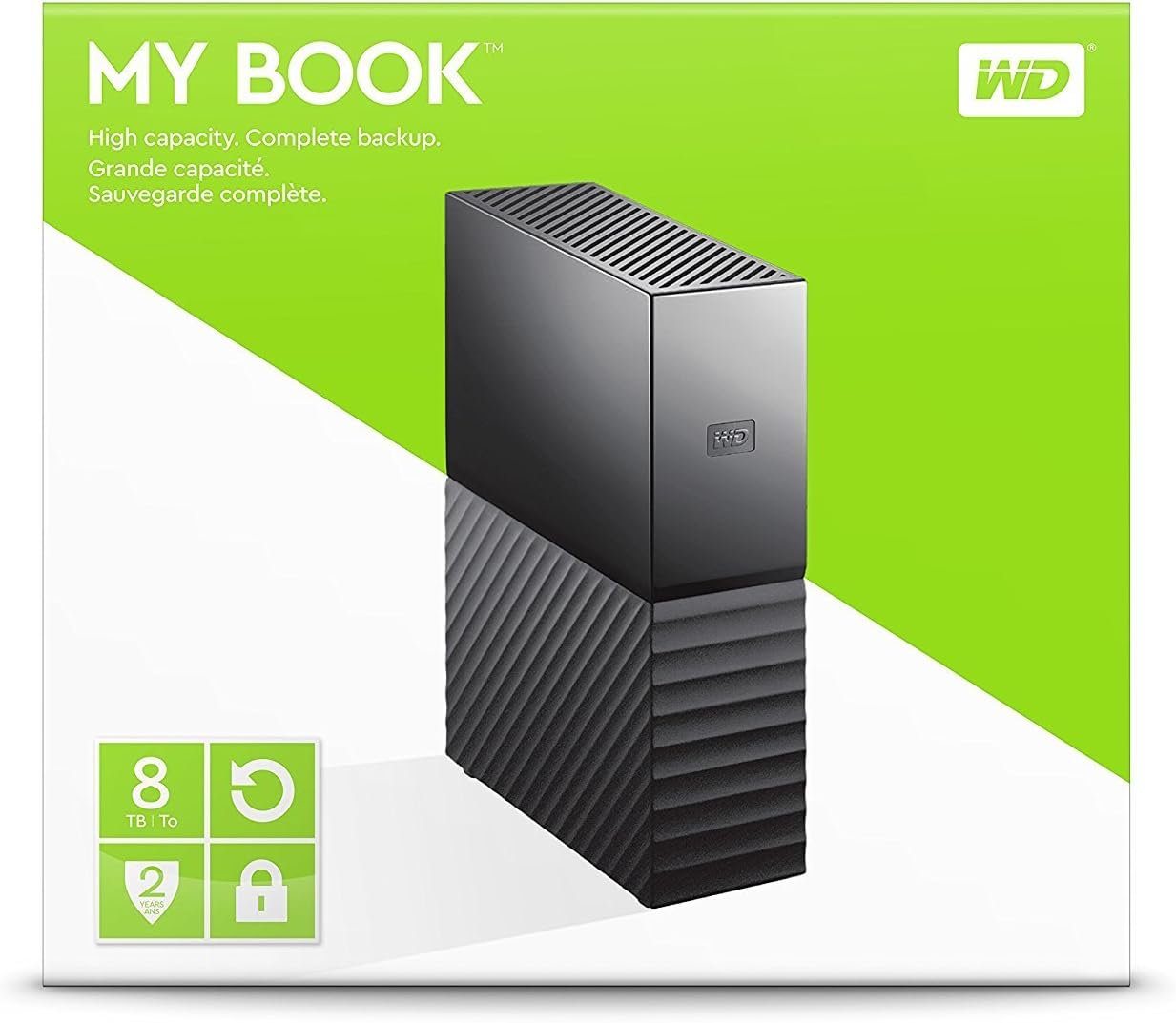Western Digital 8TB My Book Desktop External Hard Drive, USB 3.0, External HDD with Password Protection and Backup Software - WDBBGB0080HBK-NESN - Image 4