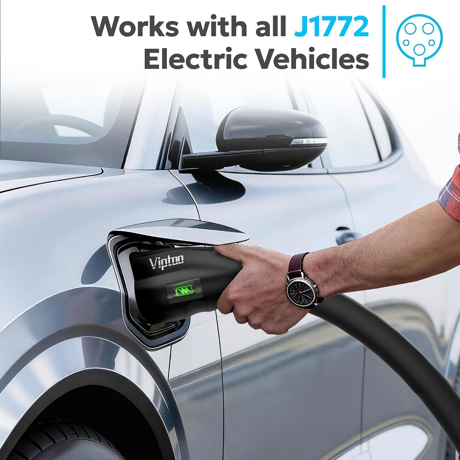 Tesla to J1772 Adapter, 60A 250V, Charging Status Display, UL 2252 Tested | For J1772 EVs; 60A/250V Level 2; Works with Tesla Mobile/Wall Connectors and Destination Chargers; Dual lock; SGS Tested - Image 8