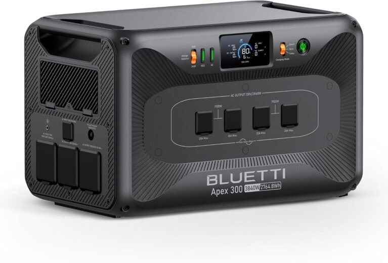 BLUETTI Apex 300 Portable Power Station 2764.8Wh 3840W LFP Solar Generator | Battery Backup with 6 3840W AC Ports (7680W Surge), Simultaneous 120V/240V Output & Black Start, for Home, RV and Emergencies