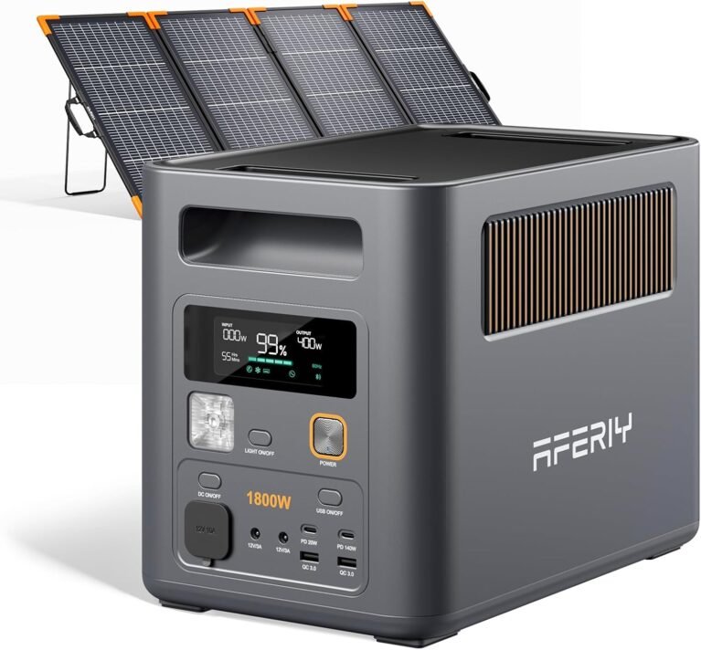 AFERIY Portable Power Station 1024Wh Generator&200W Bifacial Solar Panel