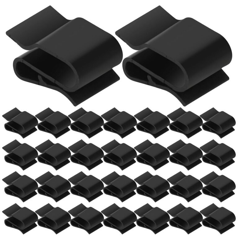 LINXIU Photovoltaic Cable Clamp Cable Clips Outdoor Trailer Frame Wire Clips Solar Panel Clip for PV Wiring Boat Cable Boat Trailer 30Pcs, 25*16mm, Black