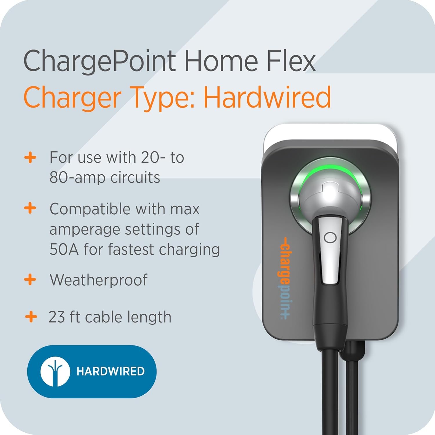 ChargePoint HomeFlex Level 2 EV Charger, Hardwired NACS Charging Station – Tesla Compatible, Fast Charge Solution for Electric Vehicles | Tesla Compatible, Fast Charge Solution for Electric Vehicles - Image 4