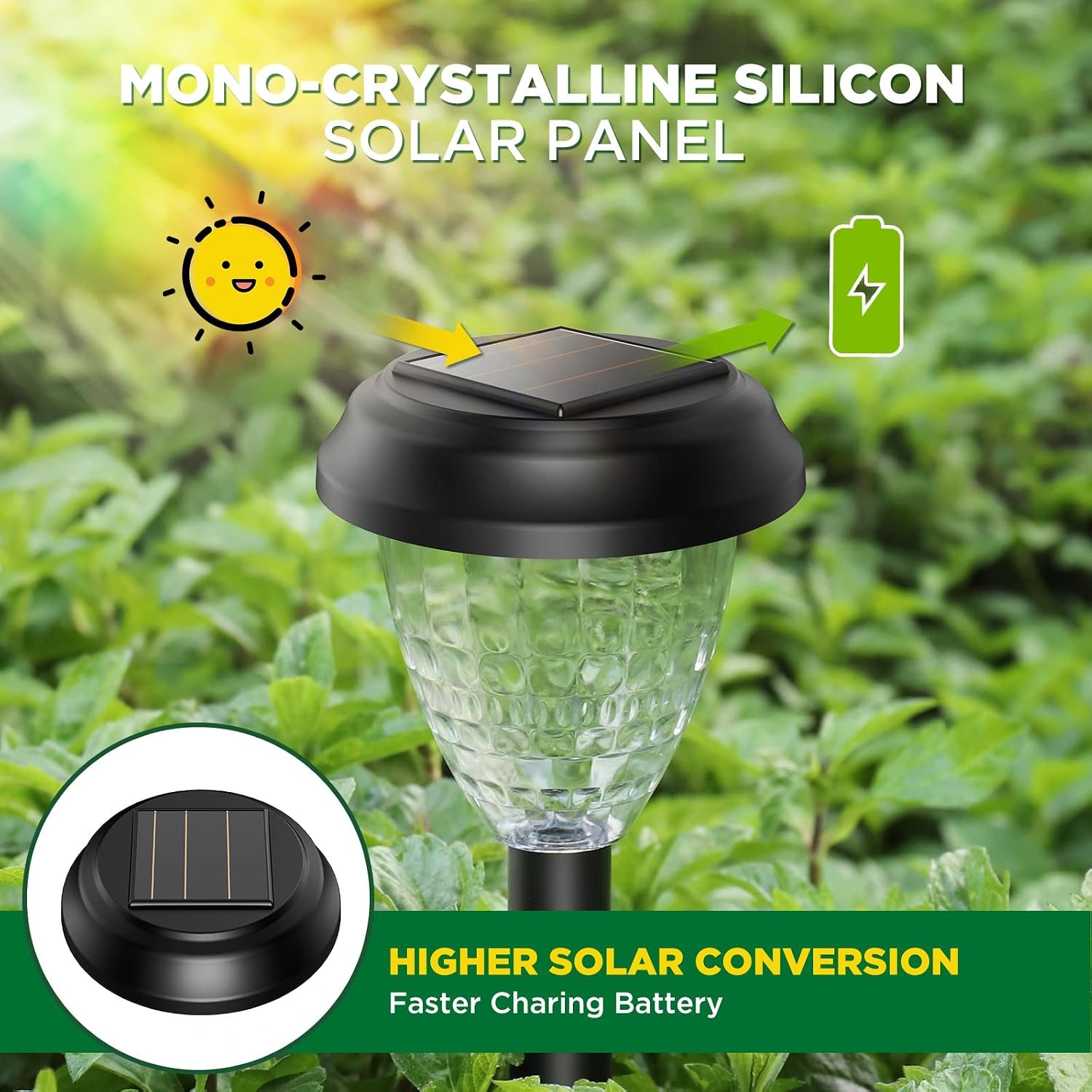 URAGO Super Bright Solar Lights Outdoor Waterproof-10 Pack, Dusk to Dawn Up to 12 Hrs Solar Powered Outdoor Pathway Garden Lights Auto On/Off, LED Landscape Lighting Decorative for Walkway Patio Yard - Image 5