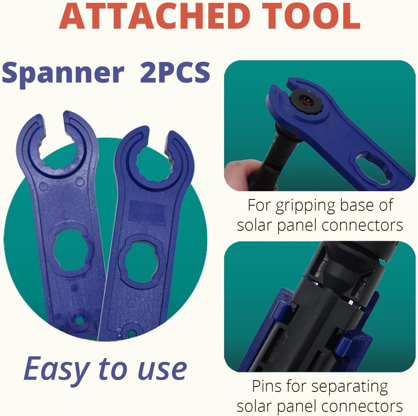 MC-4 Connector kit Solar Cable Connector kit 12 Pairs of Solar connectors and 2 Spanner Wrenches Along with a Wire Crimper Photovoltaic System Connector kit - Image 2