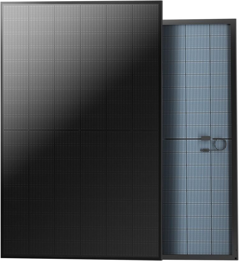 JJN UL61730 N-Type 850 Watt Bifacial Solar Panel, 2Pcs 425W 16BB 25% High-Efficiency Monocrystalline, 12V/24V/48V On-Grid & Off-Grid System for Emergency,Rooftop,Home,Farm,Charging Station