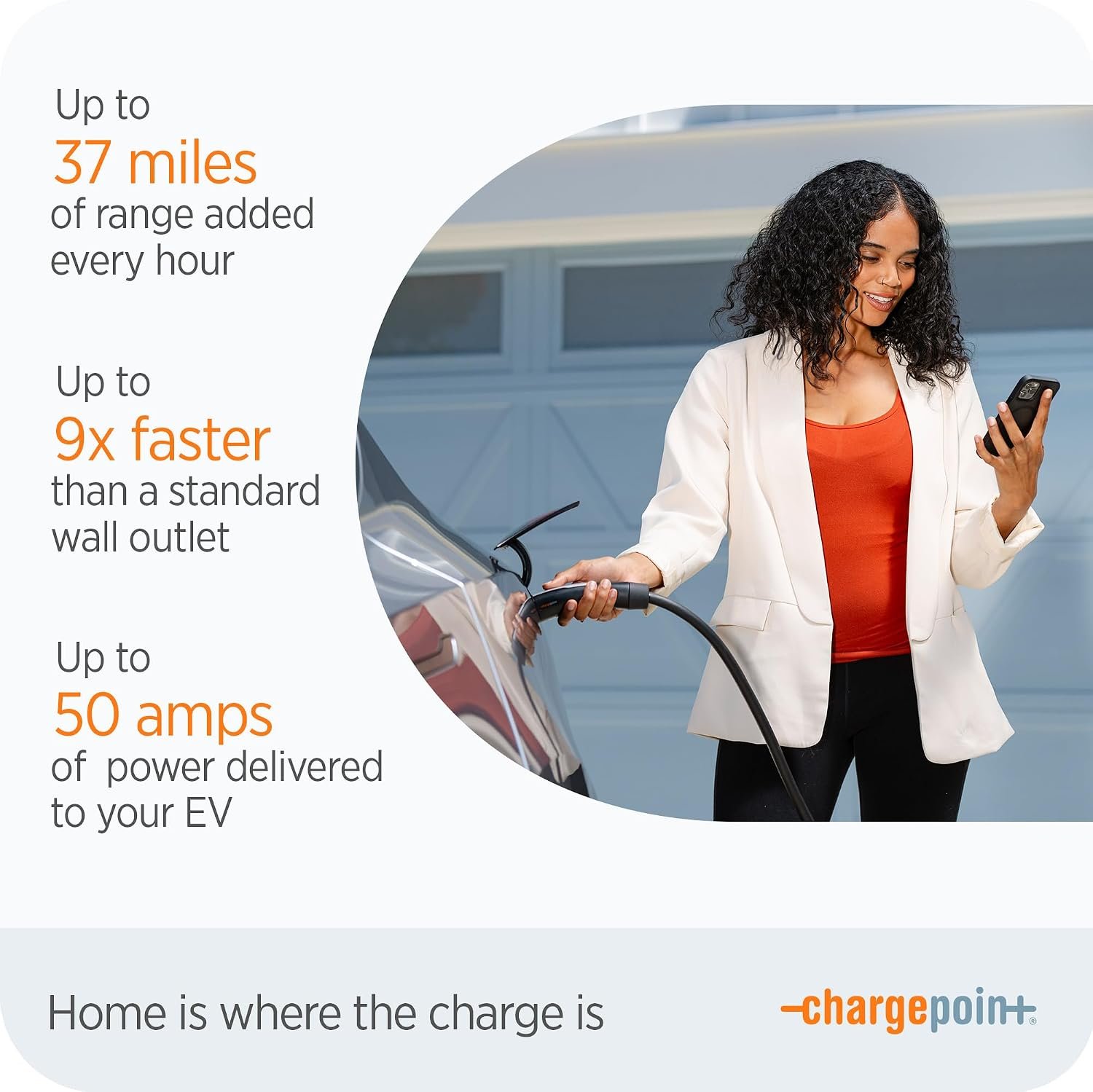 ChargePoint HomeFlex Level 2 EV Charger, Hardwired NACS Charging Station – Tesla Compatible, Fast Charge Solution for Electric Vehicles | Tesla Compatible, Fast Charge Solution for Electric Vehicles - Image 6