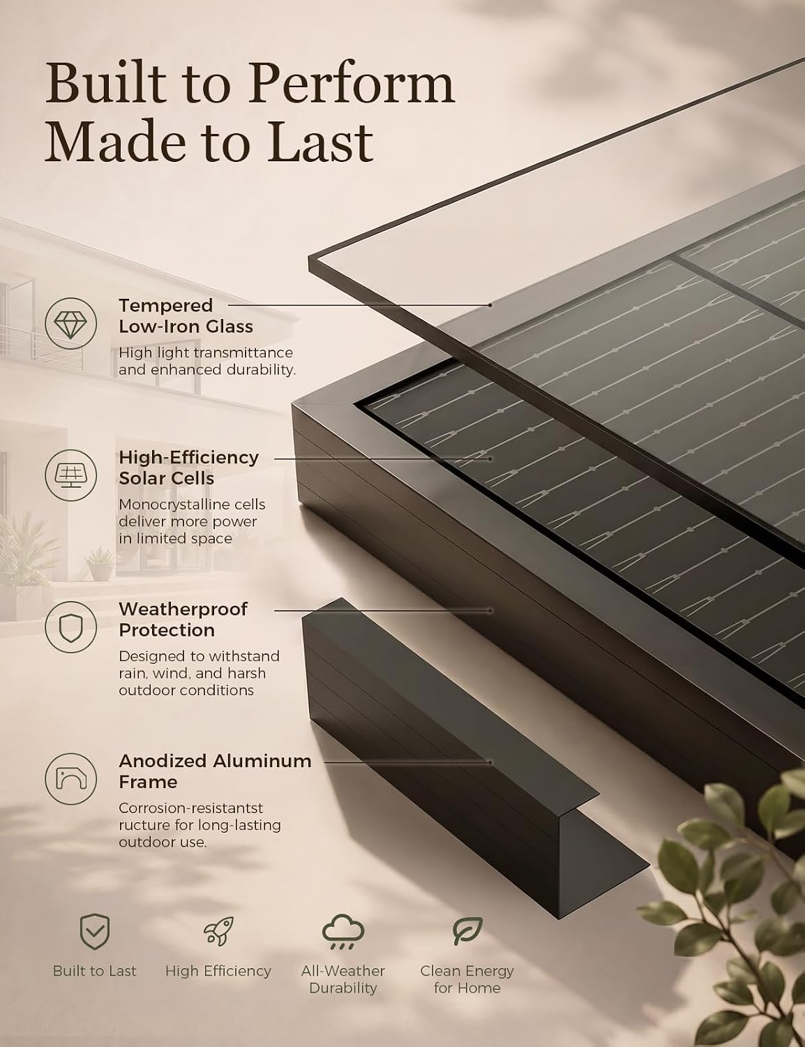 435 Watt Solar Panel, 435W Solar Panels for Home, Cabin, Patio, Shed and Off-Grid Power, High-Output N-Type Monocrystalline Solar Panels for 24V/48V Backup Power and Outdoor Use - Image 7
