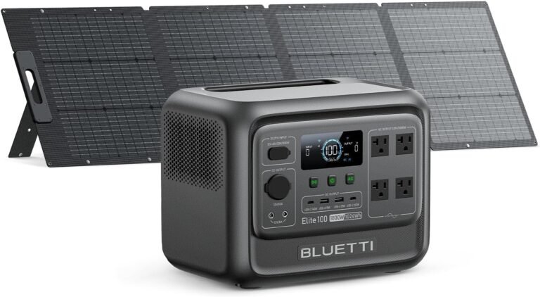 BLUETTI Solar Generator Elite 100 V2 with 200W Solar Panel Included, 1024Wh | 1800W AC Outlets (3600W Surge), 70 Min Fast Charging, 10ms UPS, Portable Power Station for Camping, Emergency, Road Trip