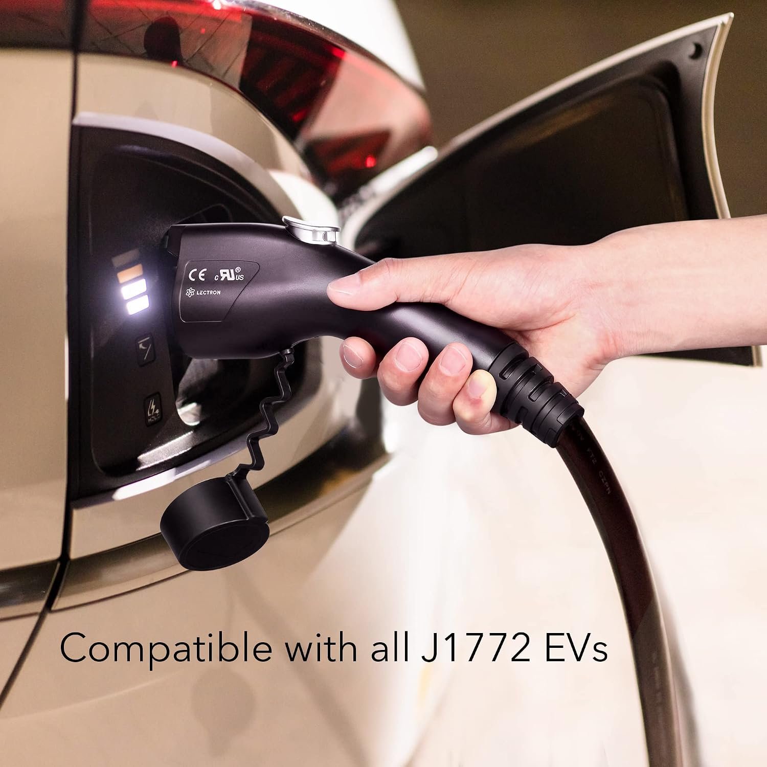 Lectron Level 1 EV Charger - ETL Certified, 110V, 15 Amp, 16 ft Extension Cord & J1772 Cable - Portable Electric Car Charger for J1772 EVs with NEMA 5-15 Plug - Image 3