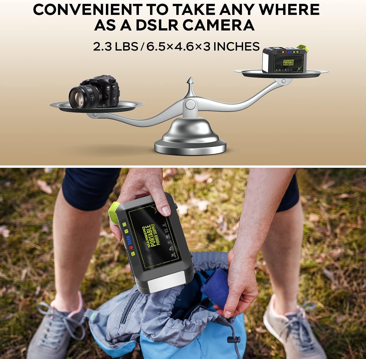 MARBERO Portable Power Station 88Wh, 120W Surge, Solar Generator 24,000mAh | Power Bank with AC Outlet 110V Portable Generator, 8 Output Ports for Camping Home Backup Outdoor Emergency Hunting Fishing - Image 8