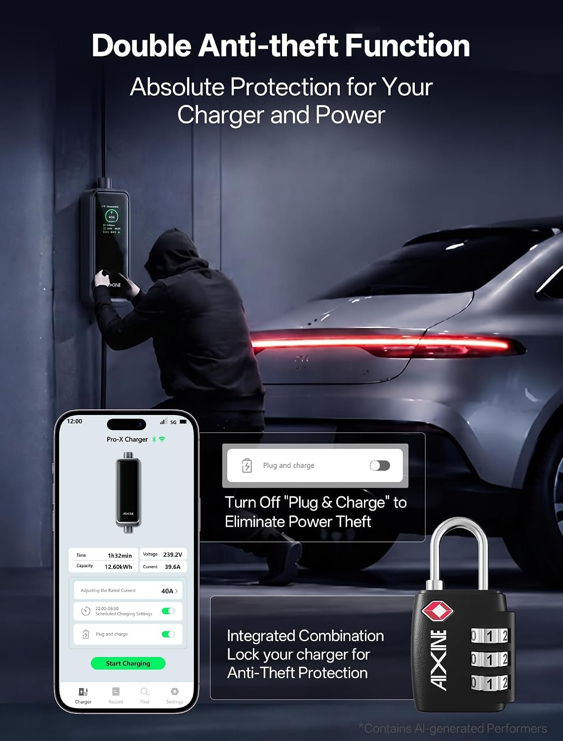 Level 2 EV Charger 40 Amp, Portable EV Charger Level 2 with 25ft Cable, WiFi APP/Plug-Play, 240V NEMA 14-50P Plug, J1772 Charger ETL Certified for BEVs/PHEVs, Electric Vehicle Charging Stations - Image 8